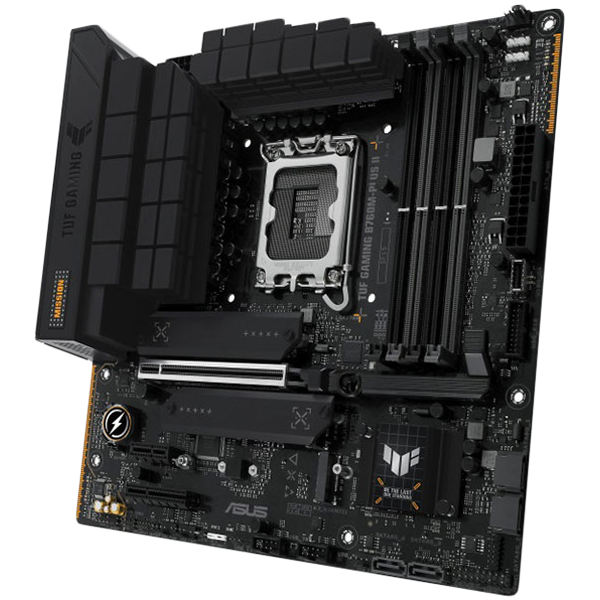 Intel B760 (LGA 1700) mATX motherboard with DDR5, PCIe 5.0 slot, three PCIe 4.0 M.2 slots, 12+1 DrMOS, Realtek 2.5Gb Ethernet, DisplayPort, HDMITM, Front USB 10Gbps Type-C, Aura Sync