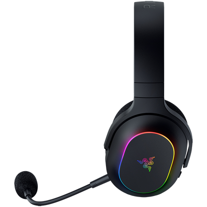 Razer Barracuda X Chroma, Gaming Headset, Black, Oval Ear Cushions, 2.4 GHz Wireless / Bluetooth, Breathable Fabric with Memory Foam Cushions, Detachable Razer™ HyperClear Cardioid Mic, 7.1 Surround sound: Only available on Windows 10 64-bit (or higher)