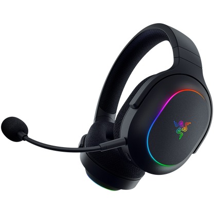 Razer Barracuda X Chroma, Gaming Headset, Black, Oval Ear Cushions, 2.4 GHz Wireless / Bluetooth, Breathable Fabric with Memory Foam Cushions, Detachable Razer™ HyperClear Cardioid Mic, 7.1 Surround sound: Only available on Windows 10 64-bit (or higher)