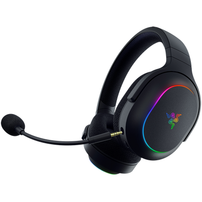 Razer Barracuda X Chroma, Gaming Headset, Black, Oval Ear Cushions, 2.4 GHz Wireless / Bluetooth, Breathable Fabric with Memory Foam Cushions, Detachable Razer™ HyperClear Cardioid Mic, 7.1 Surround sound: Only available on Windows 10 64-bit (or higher)