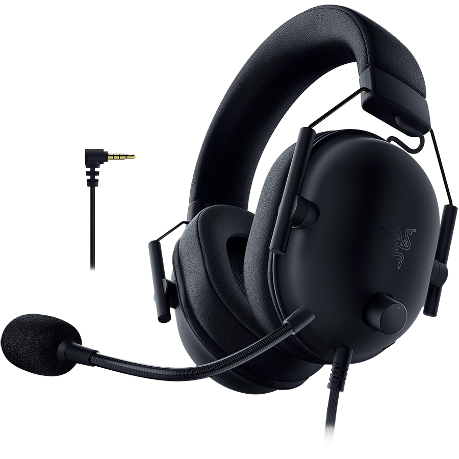 Razer BlackShark V2 X For PlayStation, Wired Console Headset, Black, Tri-Force Drivers 50", Hyperclear Cardoid Mic, leatherette ear cushions for a plush fit and feel