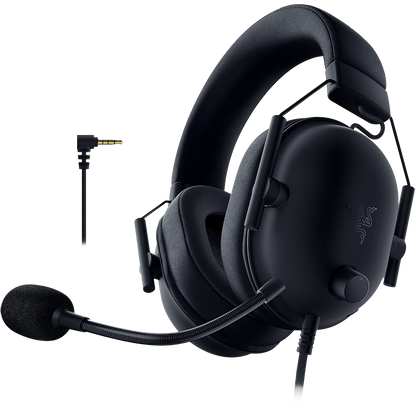 Razer BlackShark V2 X For PlayStation, Wired Console Headset, Black, Tri-Force Drivers 50", Hyperclear Cardoid Mic, leatherette ear cushions for a plush fit and feel