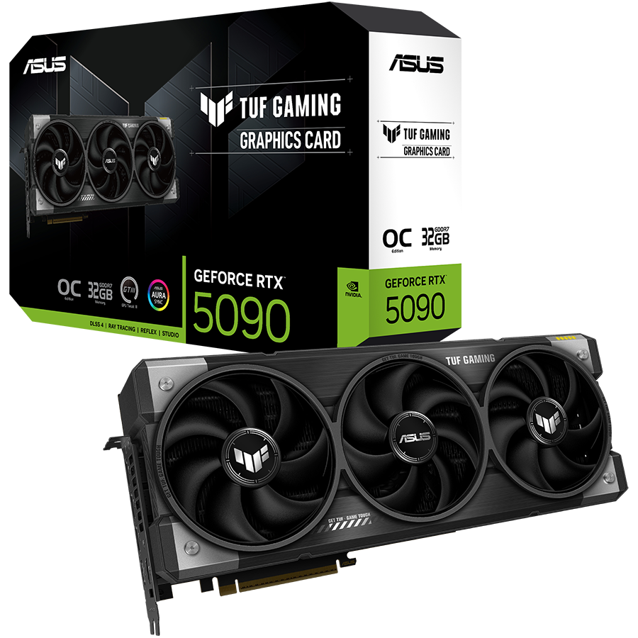ASUS Video Card NVidia TUF Gaming GeForce RTX 5090 OC Edition 32GB GDDR7 (TUF-RTX5090-O32G-GAMING) VGA, PCIe 5.0, 2xHDMI 2.1b, 3xDisplayPort 2.1b