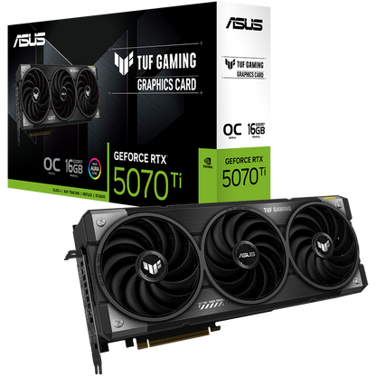 ASUS Video Card NVidia TUF Gaming GeForce RTX 5070 Ti OC Edition 16GB GDDR7 (TUF-RTX5070TI-O16G-GAMING) VGA, PCIe 5.0, 2xHDMI 2.1b, 3xDisplayPort 2.1b