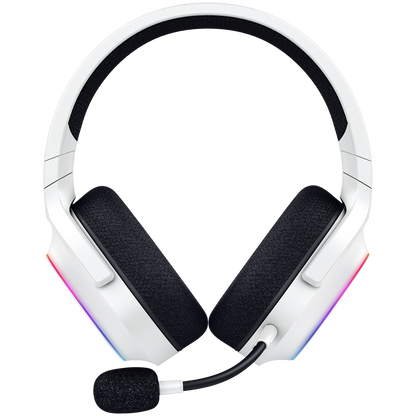 Razer Barracuda X Chroma, Gaming Headset, White, Oval Ear Cushions, 2.4 GHz Wireless / Bluetooth, Breathable Fabric with Memory Foam Cushions, Detachable Razer™ HyperClear Cardioid Mic, 7.1 Surround sound: Only available on Windows 10 64-bit (or higher)