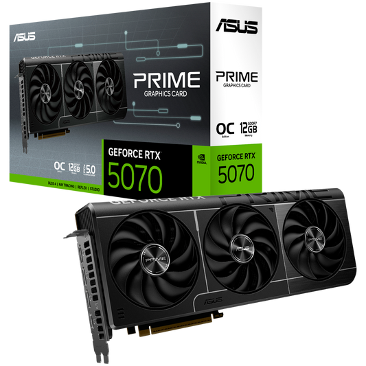ASUS Video Card NVidia Prime GeForce RTX 5070 OC Edition 12GB GDDR7 (PRIME-RTX5070-O12G) VGA, PCIe 5.0, 1xHDMI 2.1b, 3xDisplayPort 2.1b