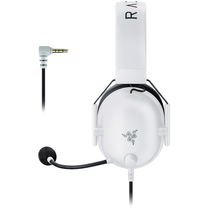 Razer BlackShark V2 X - White, 12 Hz – 28 KHz Frequency Response, 32 Ω (1 kHz) Impedance, Razer TriForce Driver, Breathable memory foam, Advanced passive noise cancellation, Analog 3.5 mm Connection, 100 Hz – 10 kHz Microphone Frequency, 1.3 m