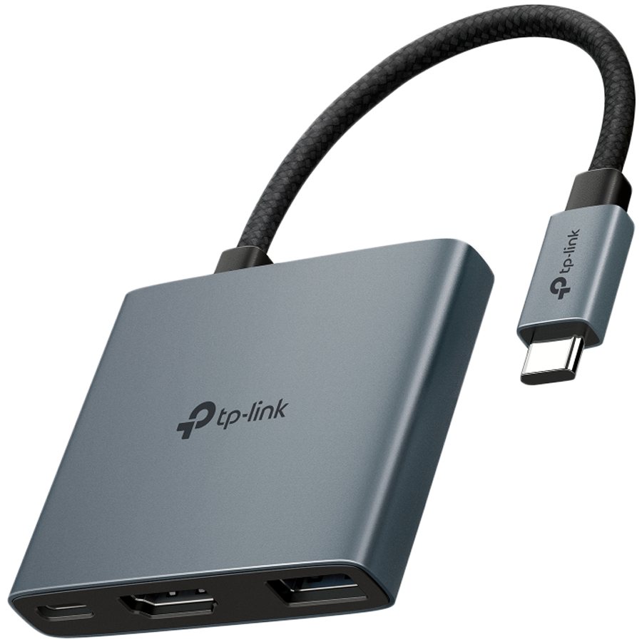TP-Link UH3020C USB Type-C 3-Port Hub, 1 x USB-C Connector,1 x HDMI 4K 60Hz Port, 1 x USB-C PD 100W Port,1 x – product photo