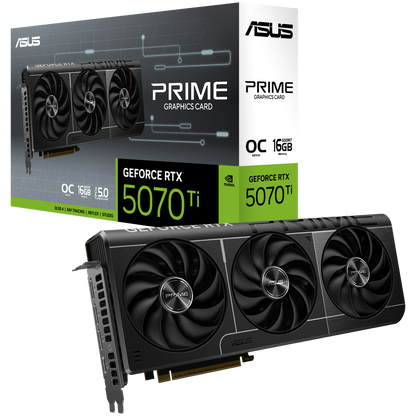 ASUS Video Card NVidia Prime GeForce RTX 5070 Ti OC Edition 16GB GDDR7 (PRIME-RTX5070TI-O16G) VGA, PCIe 5.0, 1xHDMI 2.1b, 3xDisplayPort 2.1b