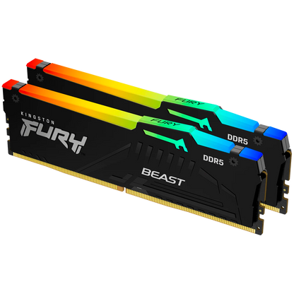 Kingston DRAM 64GB 6000MT/s DDR5 CL36 DIMM (Kit of 2) FURY Beast RGB EXPO