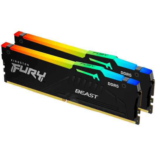 Kingston DRAM 64GB 6000MT/s DDR5 CL36 DIMM (Kit of 2) FURY Beast RGB EXPO