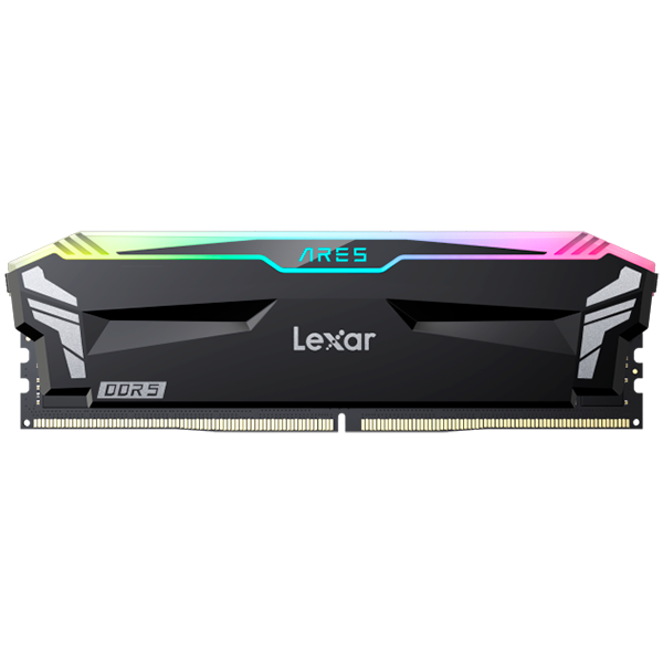 Lexar 32GB Kit (2x16GB)  Ares DDR5 6000 CL32 1.35V heatsink, Non-RGB lighting, Dual pack, Black Color