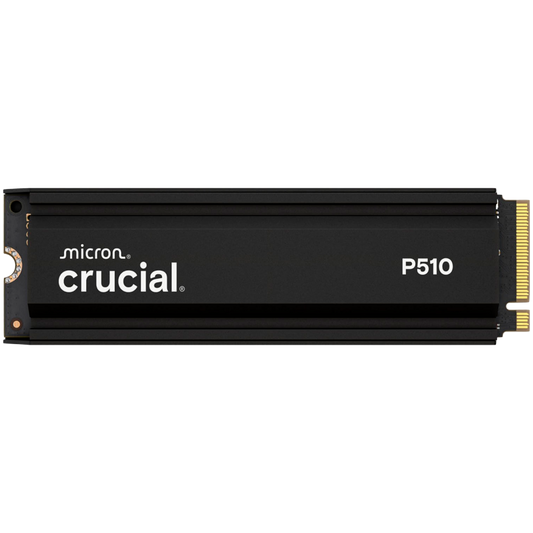 Crucial P510 2TB PCIe Gen5 NVMe 2280 M.2 SSD with heatsink
