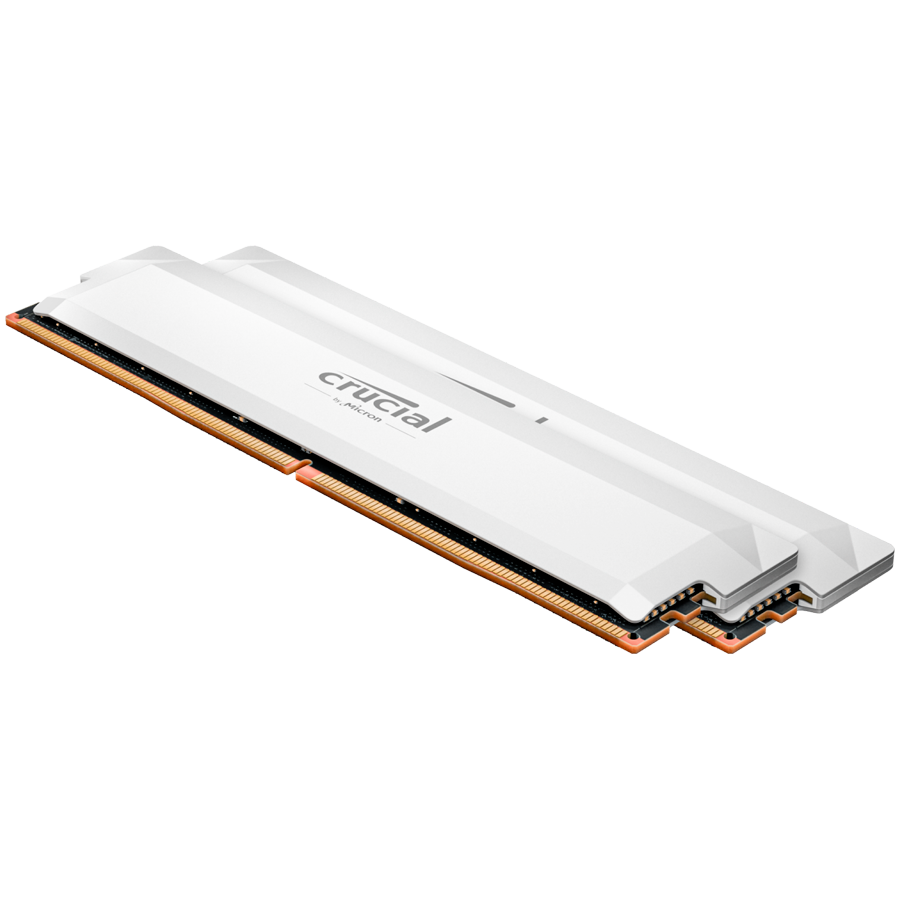 Crucial Pro OC 64GB (2x32GB) DDR5-6400 UDIMM CL40 White