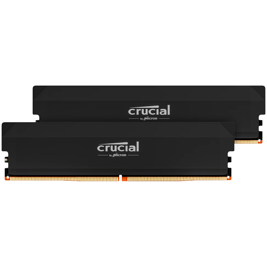 Crucial Pro OC 64GB Kit (2x32GB) DDR5-6000 UDIMM CL40 Black