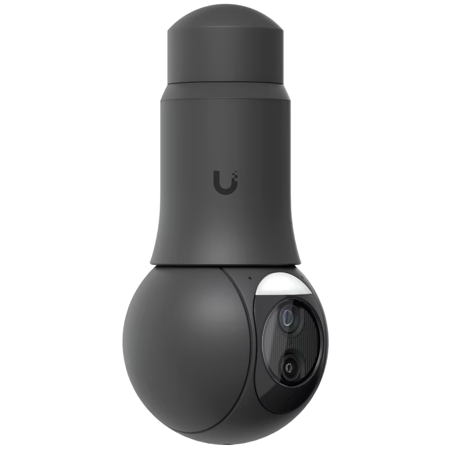 Ubiquiti UVC-G6-PTZ-B All-weather, 4K dual-lens camera with 10x hybrid zoom, 1/1.8" 8MP image sensor, Multi-TOPS AI Engine, and ultra-low latency pan-tilt-zoom control for motion tracking