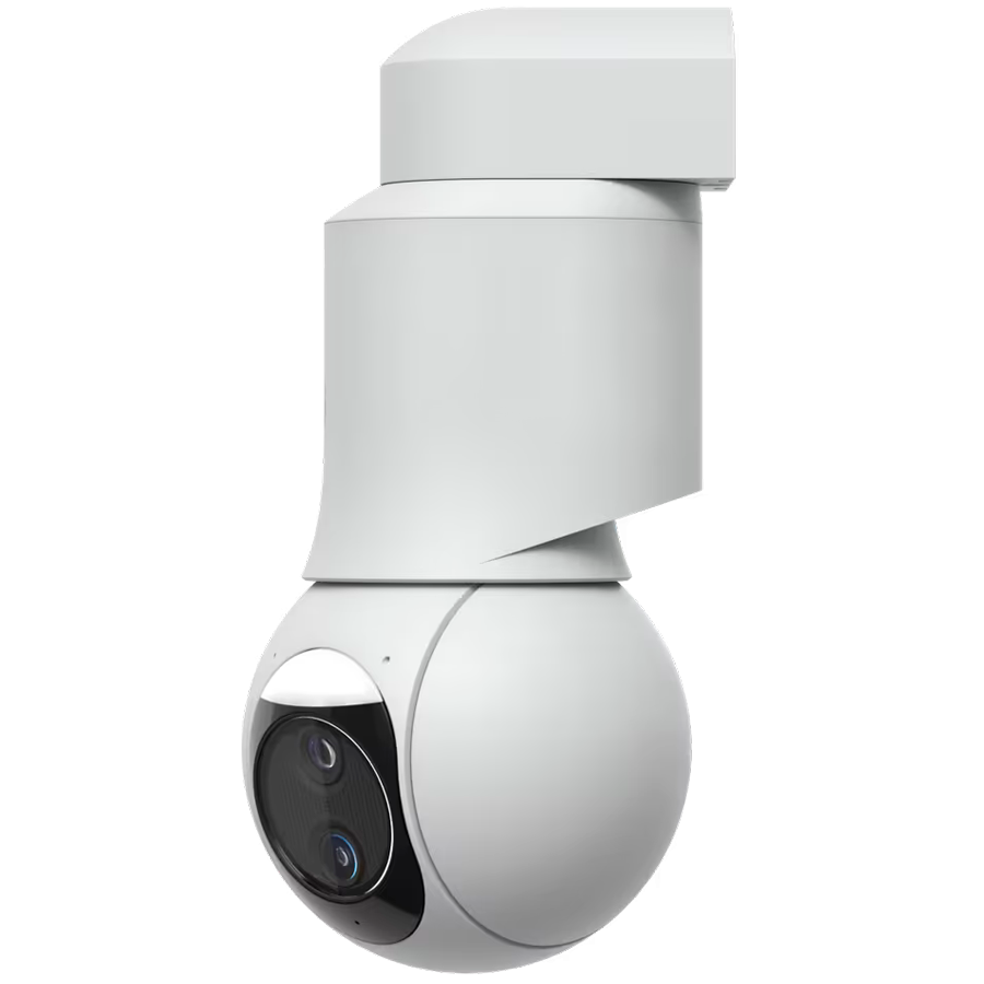 Ubiquiti UVC-G6-PTZ-W All-weather, 4K dual-lens camera with 10x hybrid zoom, 1/1.8" 8MP image sensor, Multi-TOPS AI Engine, and ultra-low latency pan-tilt-zoom control for motion tracking