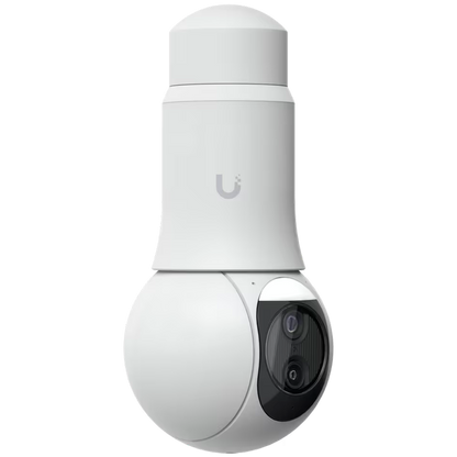 Ubiquiti UVC-G6-PTZ-W All-weather, 4K dual-lens camera with 10x hybrid zoom, 1/1.8" 8MP image sensor, Multi-TOPS AI Engine, and ultra-low latency pan-tilt-zoom control for motion tracking