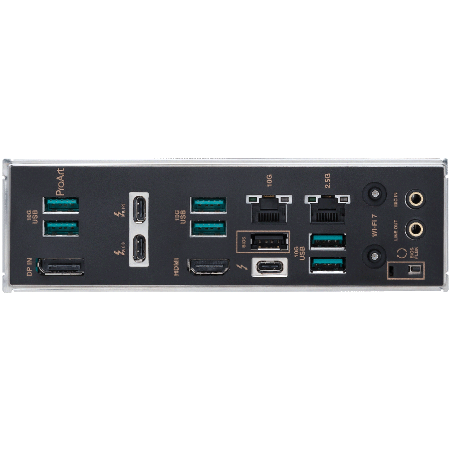 ASUS PROART Z890-CREATOR WIFI LGA1851 ATX professional MB - Intel Z890 4xDIMM DDR5 5xM.2 4xSATA PCIe 5.0 10Gb + 2.5Gb Ethernet WiFi 7 + Bluetooth 1xHDMI 2xIntel TB 5 ports (USB Type-C) 1xIntel TB 4 port (USB Type-C) - image 3