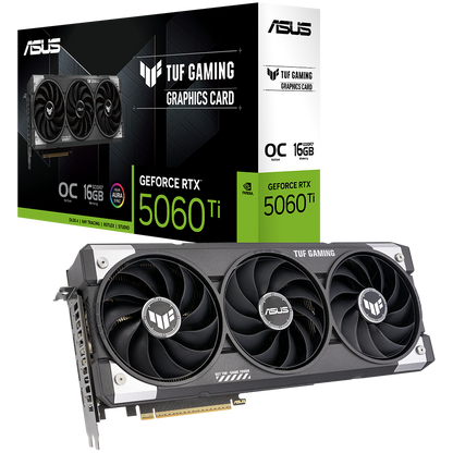 ASUS Video Card NVidia  [TUF-RTX5060TI-O16G-GAMING] ASUS TUF Gaming GeForce RTX 5060 Ti OC Edition 16GB GDDR7 128-bit HDMI 3x DP