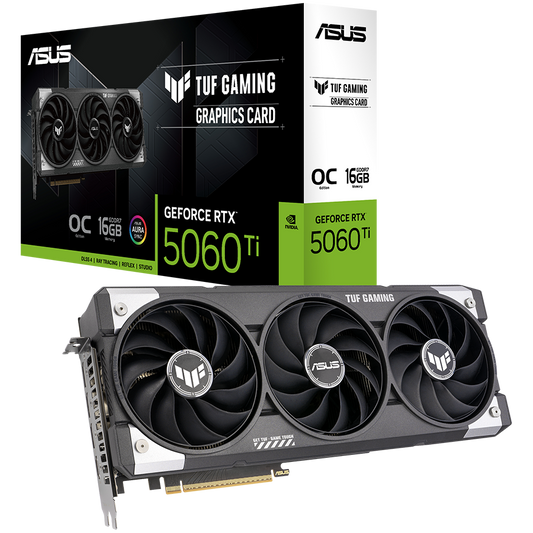 ASUS Video Card NVidia  [TUF-RTX5060TI-O16G-GAMING] ASUS TUF Gaming GeForce RTX 5060 Ti OC Edition 16GB GDDR7 128-bit HDMI 3x DP