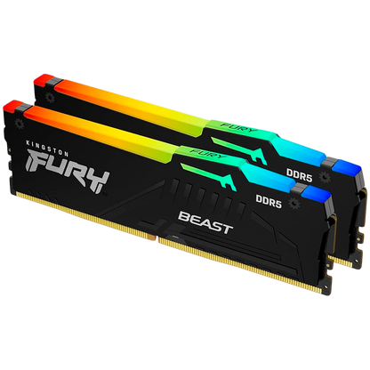 Kingston 64GB 6000MT/s DDR5 CL36 DIMM (Kit of 2) FURY Beast RGB