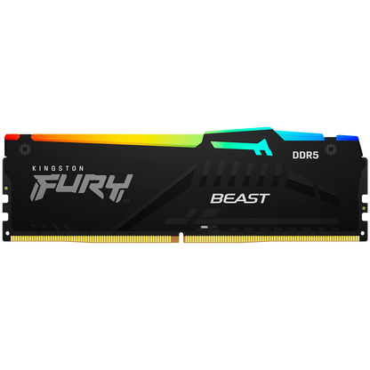 Kingston 64GB 5200MT/s DDR5 CL40 DIMM (Kit of 2) FURY Beast RGB