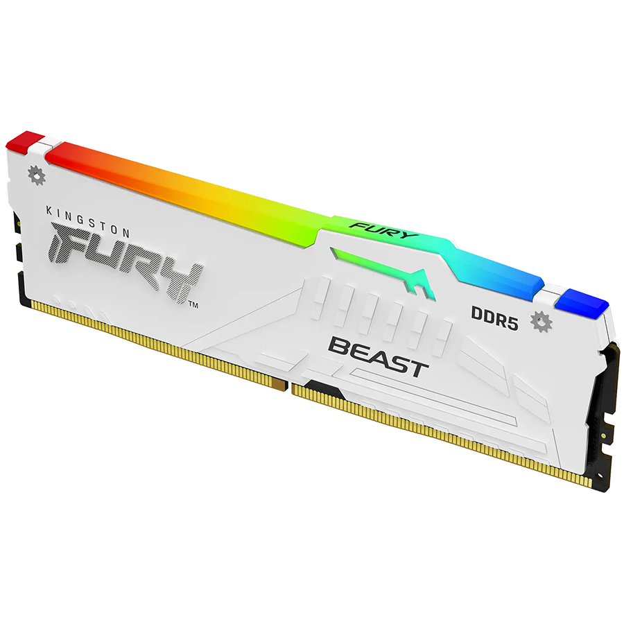 Kingston 16GB 6000MT/s DDR5 CL36 DIMM FURY Beast White RGB EXPO, EAN: 740617345896