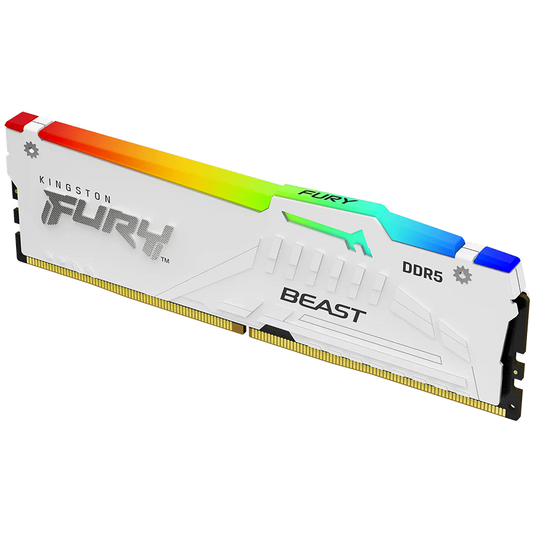 Kingston 16GB 6000MT/s DDR5 CL36 DIMM FURY Beast White RGB EXPO, EAN: 740617345896