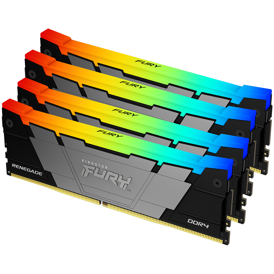 Kingston 32GB 3200MT/s DDR4 CL16 DIMM (Kit of 4) FURY Renegade RGB