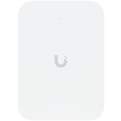 Ubiquiti UniFin U70IW Wall mounted WiFi 7 AP with 4 spatial streams and an integreated 2.5GbE PoE switch desined for hospitality enviorments