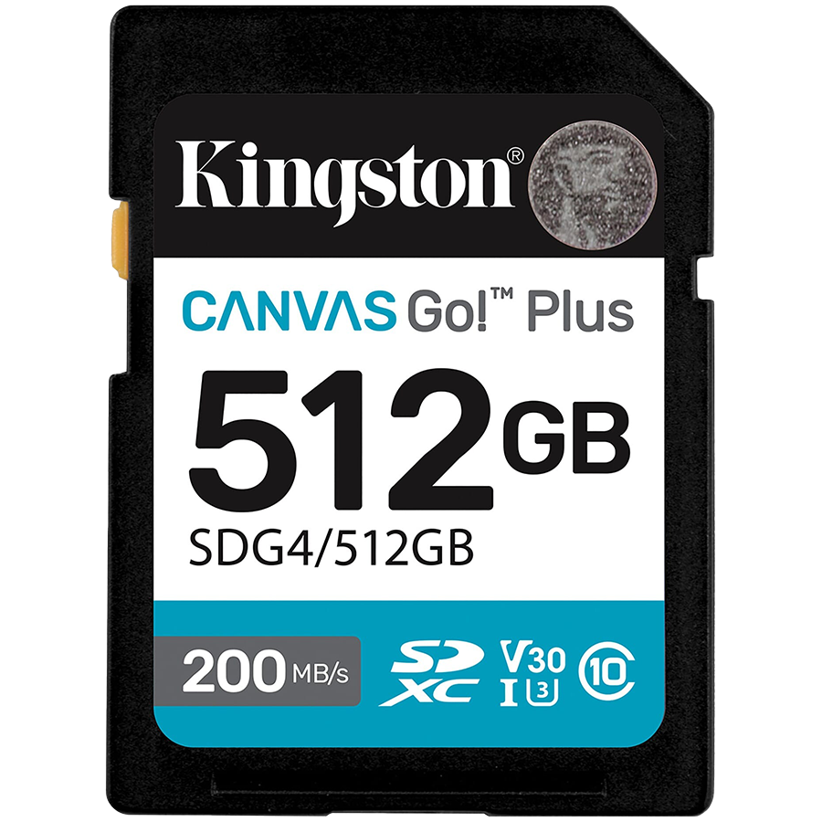 KINGSTON 512GB SDXC Canvas Go Plus Gen4 200MB/s C10 UHS-I U3 V30