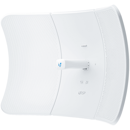 Ubiquiti LTU-XR 5 GHz LTU client that establishes extremely long-distance wireless links with an LTU Rocket serving as its base station.
