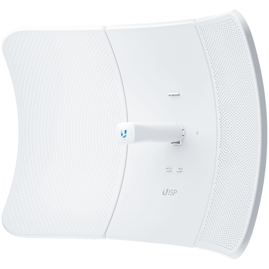 Ubiquiti LTU-XR 5 GHz LTU client that establishes extremely long-distance wireless links with an LTU Rocket serving as its base station.