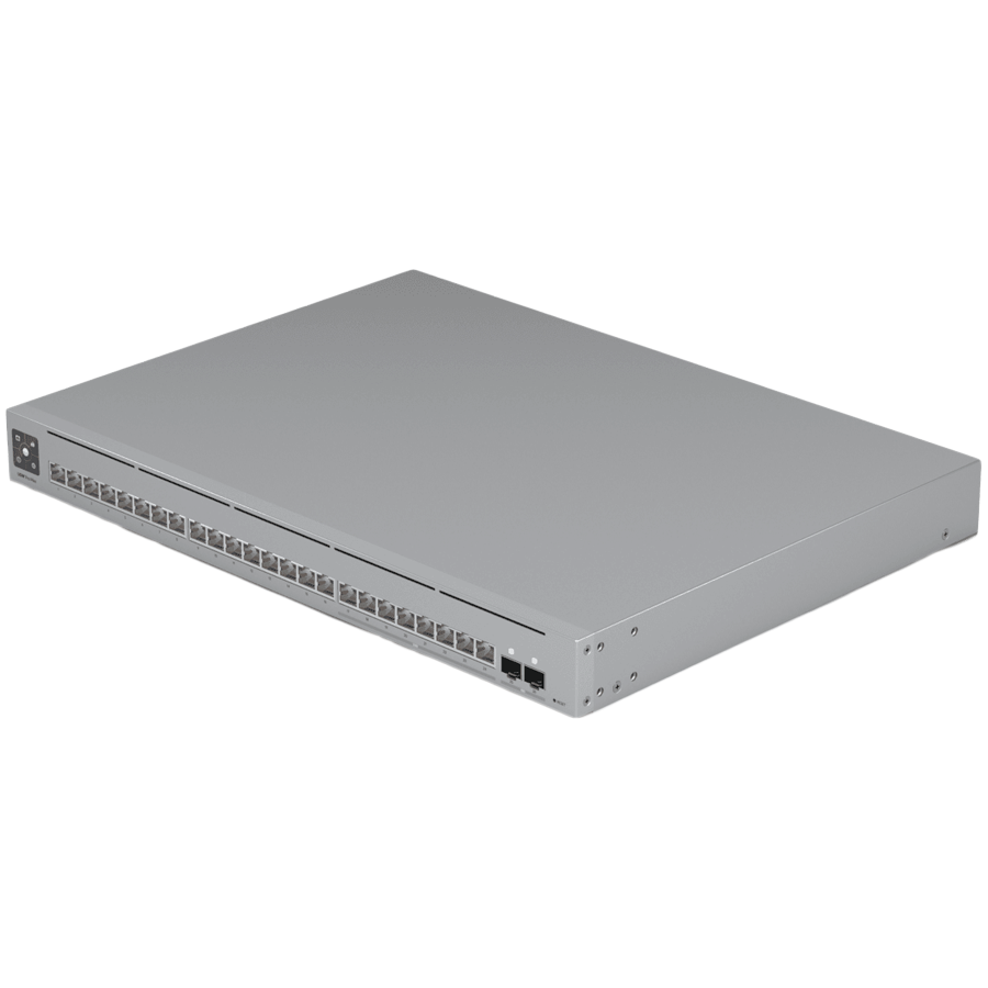 Ubiquiti 24-port, Layer 3 Etherlighting switch with 2.5 GbE, 8x 2.5 GbE RJ45 ports, 16x GbE RJ45 ports, 2x 10G SFP+ ports