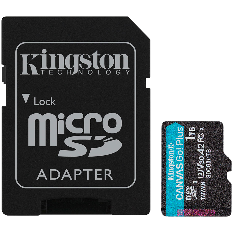 Kingston 1TB microSDXC Canvas Go Plus 170R A2 U3 V30 Card w/o ADP