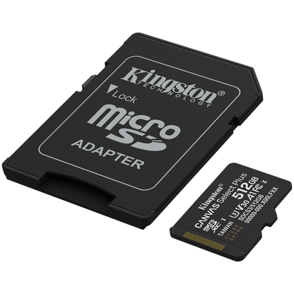 Kingston 512GB microSDXC Canvas Select Plus Gen3 150MB/s A1 Card + Adapter