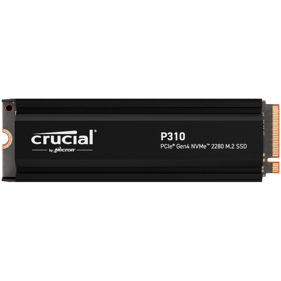 CRUCIAL P310 4TB PCIe Gen4 2280 NVMe M.2 SSD with heatsink