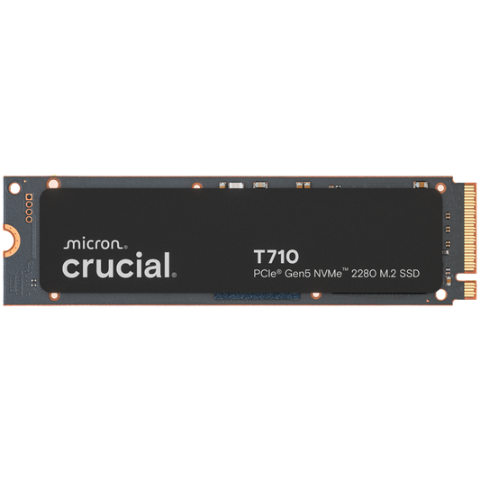 CRUCIAL T710 4TB PCIe Gen5 NVMe M.2 2280 SSD up to 14500 MB/s read and 13800 MB/s write