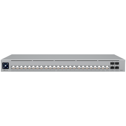 Ubiquiti Layer 3 Etherlighting switch USW-PRO-HD-24-EU, (22) 2.5 GbE, (2) 10 GbE ports, (4) 10G SFP+ ports. DC power backup ready