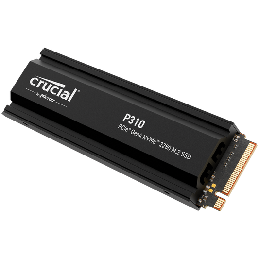 Crucial P310 2TB PCIe Gen4 2280 NVMe M.2 SSD with heatsink