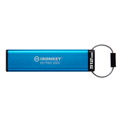 Kingston 512GB USB-C IronKey Keypad 200C, FIPS 140-3 Lvl 3 (Pending) AES-256