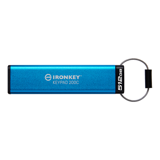 Kingston 512GB USB-C IronKey Keypad 200C, FIPS 140-3 Lvl 3 (Pending) AES-256