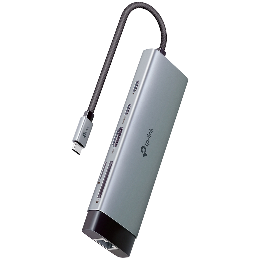 TP-Link UH9120C USB Type-C 9-Port Hub,1 x USB-C Connector,1 x HDMI 4K 60Hz Port,1 x USB-C PD 100W Port,1 x – product photo