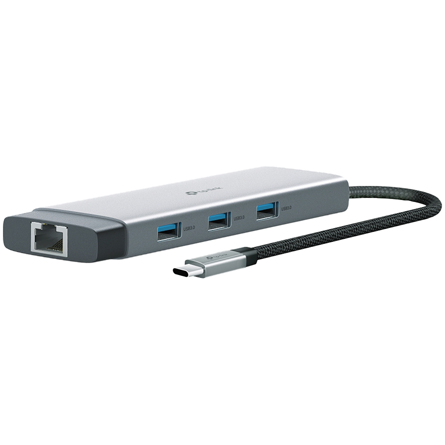 TP-Link UH9120C USB Type-C 9-Port Hub,1 x USB-C Connector,1 x HDMI 4K 60Hz Port,1 x USB-C PD 100W Port,1 x RJ45 – view 2