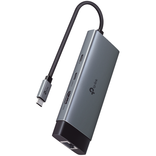 TP-Link UH6120C USB Type-C 6-Port Hub, 1xUSB-C Connector,1xHDMI 4K 60Hz Port,1xUSB-C PD 100W Port,1xRJ45 1000Mbps Port,2xUSB-A 3.0 Ports,1xUSB-C 3.0 Port, Plug and Play, Self-storage for Connector, Fast Heat Dissipation, Flexible and Durable