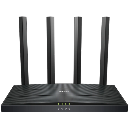 TP-Link Archer AX12 AX1500 Dual-Band Wi-Fi 6 Router, 300 Mbps at 2.4 GHz + 1201Mbps at 5 GHz, 4× Antennas, 1GHz Dual Core CPU, 1× G WAN Port + 3× G LAN Ports, 1024-QAM, OFDMA,Tether App,WPA3,AP Mode,IPv6 Support,IPTV, Beamforming,VPN server