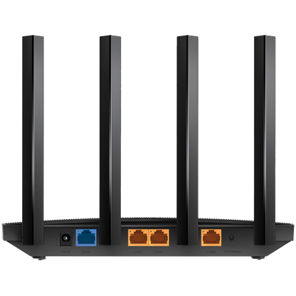 TP-Link Archer AX12 AX1500 Dual-Band Wi-Fi 6 Router, 300 Mbps at 2.4 GHz + 1201Mbps at 5 GHz, 4× Antennas, 1GHz Dual Core CPU, 1× G WAN Port + 3× G LAN Ports, 1024-QAM, OFDMA,Tether App,WPA3,AP Mode,IPv6 Support,IPTV, Beamforming,VPN server