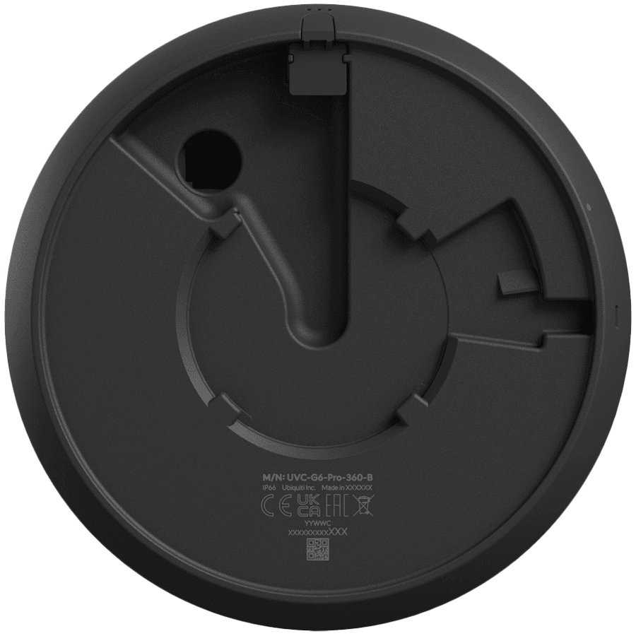 UBIQUITI UVC-G6-Pro-360-B All-weather, vandal-resistant 12MP PoE camera with panoramic 360 coverage, digital pan-tilt-zoom functionality, and smart IR functionality