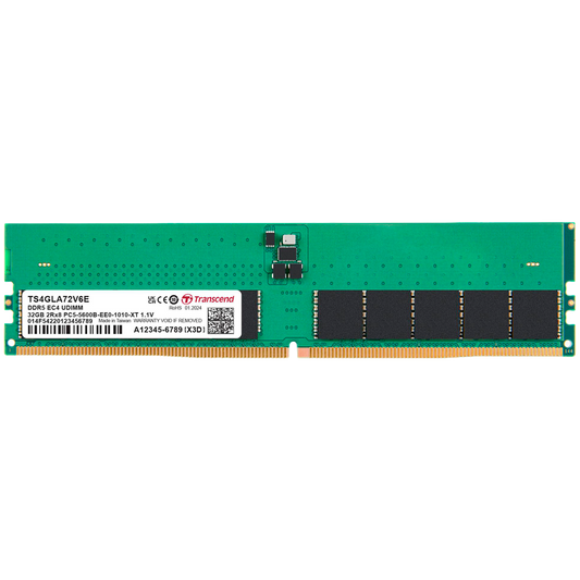 TRANSCEND 32GB DDR5 5600 U-DIMM 2Rx8 2Gx8 CL46 1.1V